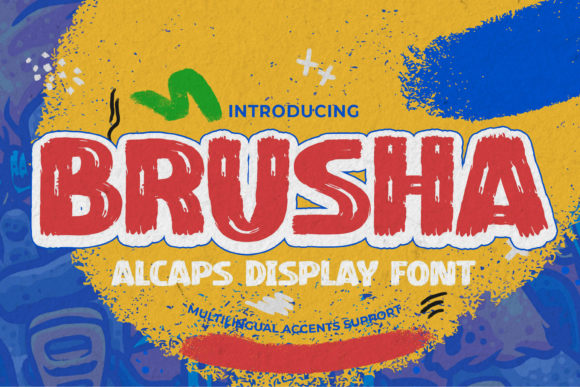 Brusha: A Bold Display Font for Digital Creativity
