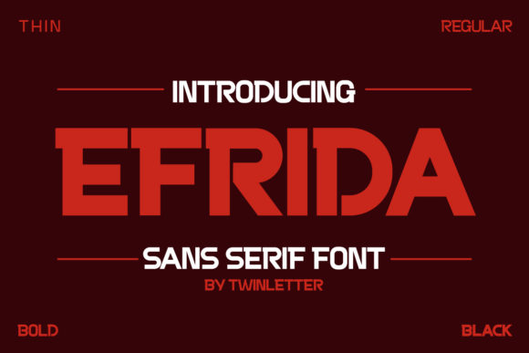 Efrida: A Retro Display Font for Bold Web Design