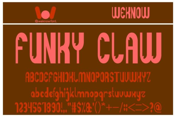 Funky Claw: A Bold Display Font for Creative Branding