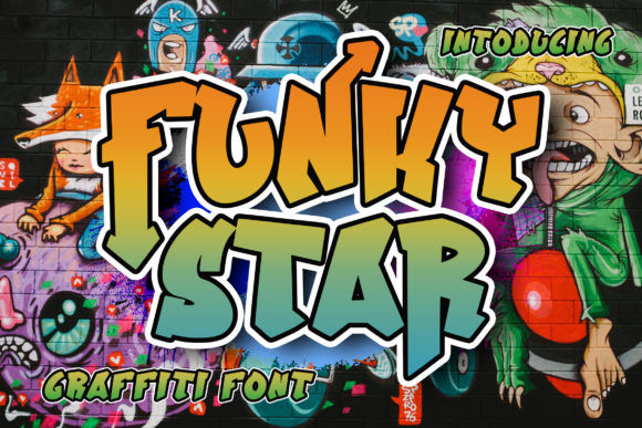 Funky Star: A Bold Display Font for Creative Branding