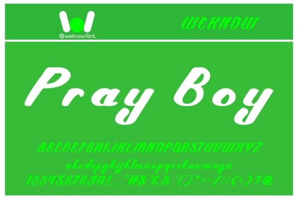 Pray Boy Font for Branding Projects
