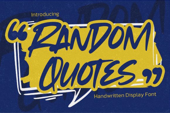 Random Quotes Font for Professional Branding