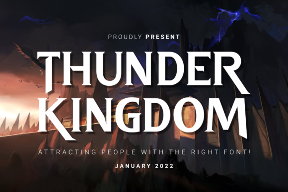 Thunder Kingdom: A Bold Display Font for Impactful Design