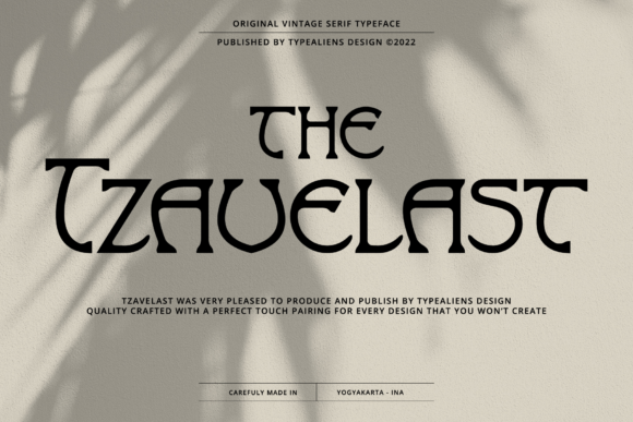 Tzavelast: A Vintage Display Font for Creative Makers