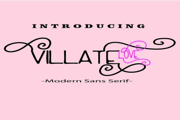 Villate Love: A Romantic Typeface for Editorial Design